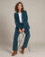 Fluweelige blazer (donkerblauw)