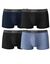 Shorty Basic Coton - set van 4 (zwart + blauw + jeans)