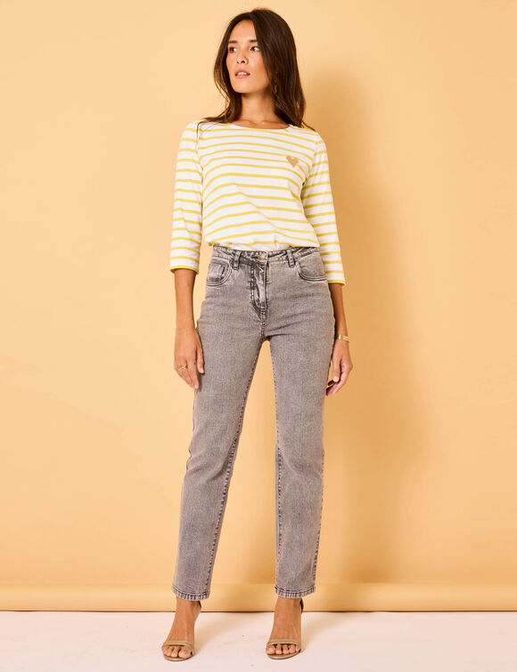 Jean droit 5 poches (gris)