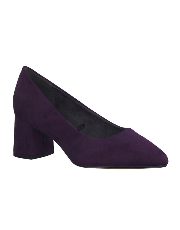 Pumps met hak, microvezel (pruim)