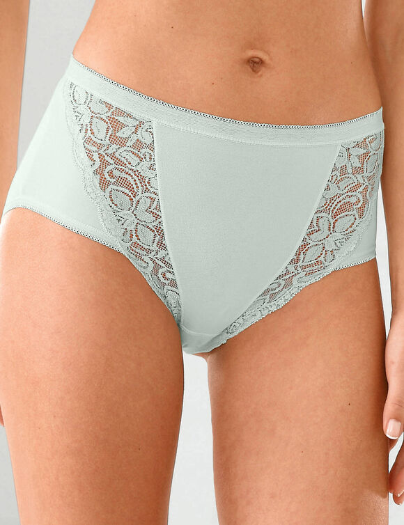 Maxislip met kant - set van 3 (amandel + roze + groen)