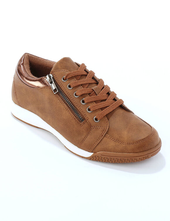 Tennis basses à lacets (marron)