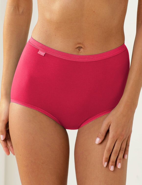 Basic maxi-slipjes - set van 3 (roze + pruim + wit)