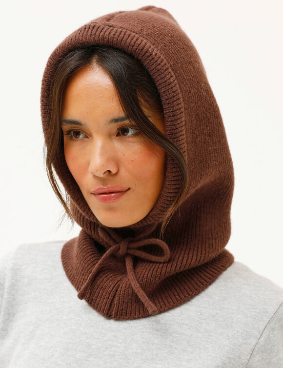 Cagoule en maille (chocolat)