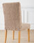 Speciaal voor stoelen ontworpen, in twee richtingen rekbare hoes van microvezel met gewafeld patroon (beige)