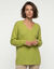 Pull tunique col V, maille douceur (vert)