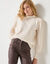 Pull frisottis maille effet rayée (écru)