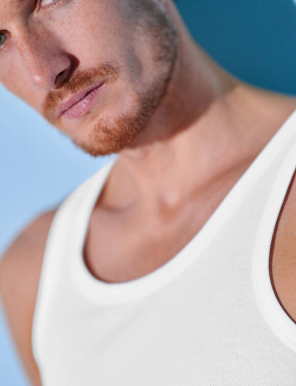 D&eacute;bardeur sous-v&ecirc;tement homme - lot de 6 (blanc)