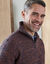 Pull col camionneur côte anglaise 30% laine (orange mouliné)