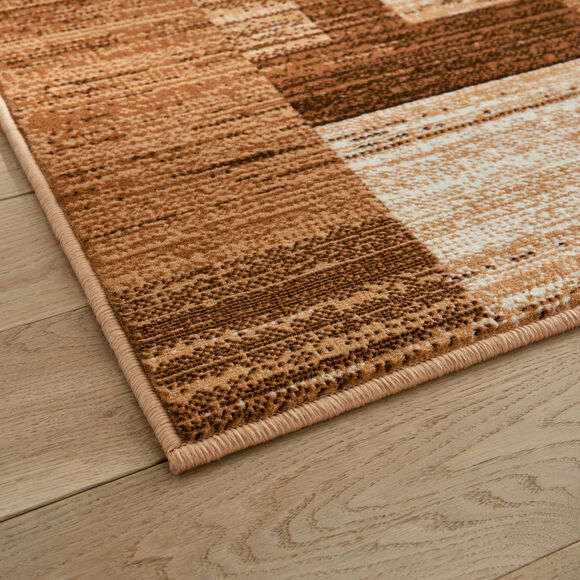 Tapijt met patchwork-motief (taupe)
