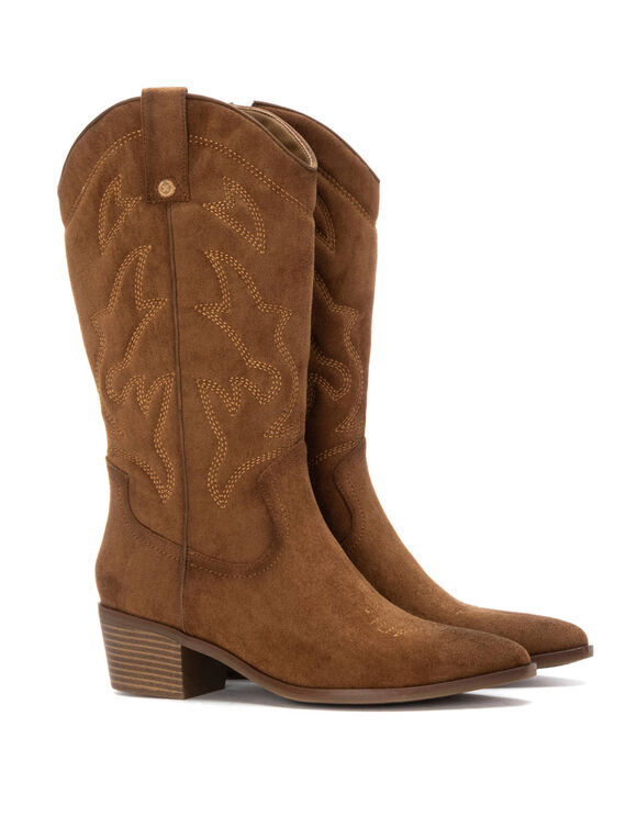 Laarzen in cowboystijl (karamel)