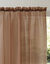 Effen voilegordijn met fronsgalon (taupe)