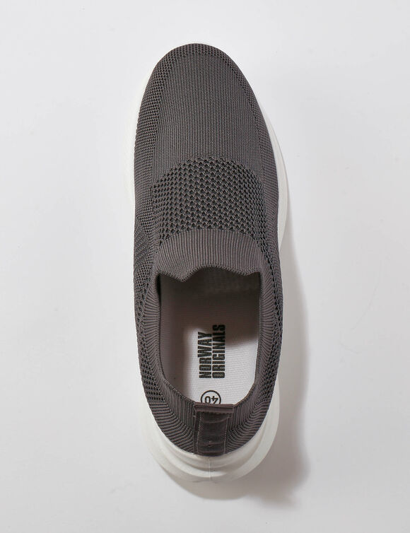 Baskets l&eacute;g&egrave;res &agrave; enfiler textile mesh   (gris)