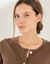 Cardigan uni maille fantaisie (chocolat)