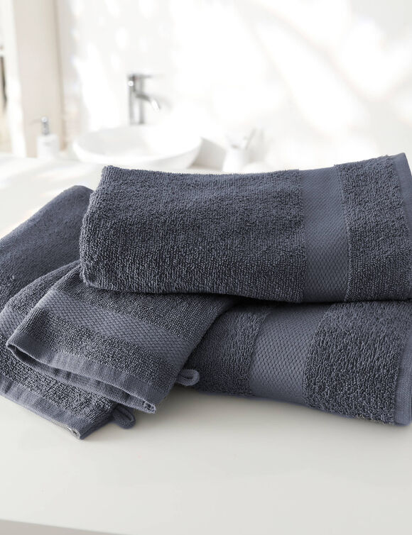 Badstof in katoen - 350g/m2 (antraciet)