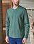T-shirt met Tunesische hals en lange mouwen (groen)