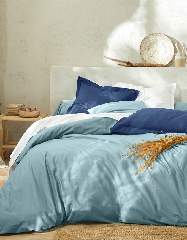 Linge de lit uni coton (céladon)