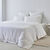 Linge de lit blanc finition bourdon Colombine® (blanc)