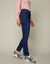 Ultrarekbare nauwsluitende jegging, tricot met jeansaspect (dark blue)