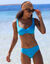 Bas de maillot de bain forme midi uni Solaro (turquoise)