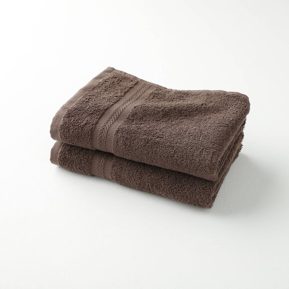 Collection serviettes de bain unies - confort moelleux 420 g/m&sup2; (chocolat)