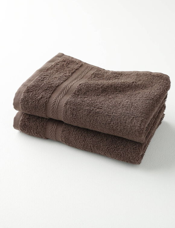 Collection serviettes de bain unies - confort moelleux 420 g/m&sup2; (chocolat)