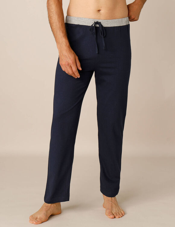 Pantalon pyjama bas droits - lot de 2 (gris + marine)