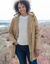 Gevoerde, waterdichte parka, halflang (GLANZEND BEIGE)