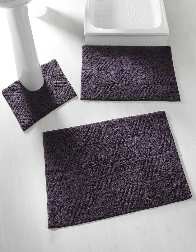 Tapis de bain Géométrique  (aubergine)