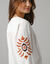 Blouse oversize en coton, détails brodés (écru)