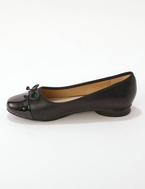 Ballerines plates bicolores (noir)