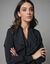 Blouse met ruches (zwart)