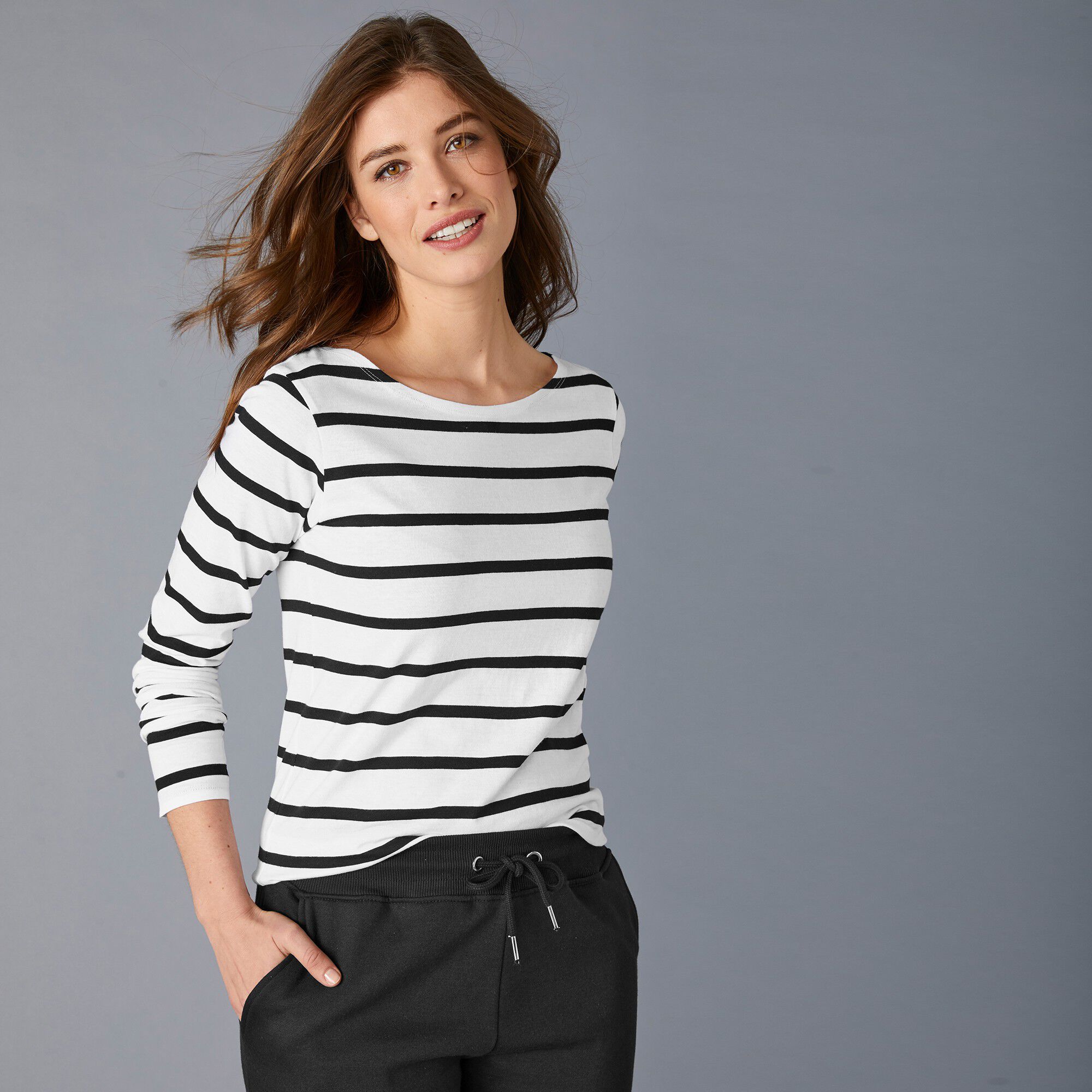 Tee shirt manches shop longues femme blancheporte