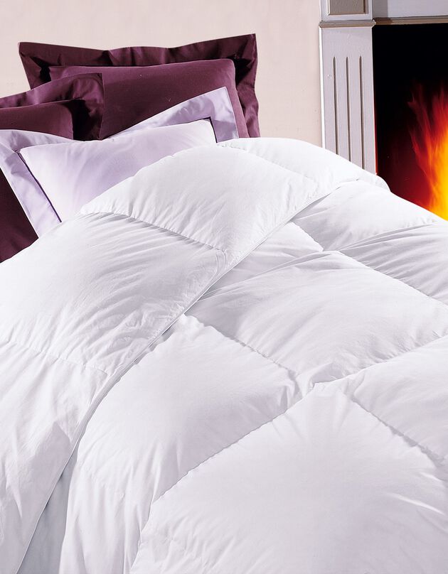 Dekbed met wit ganzendons in luxeversie, voor matig verwarmde slaapkamer (wit)