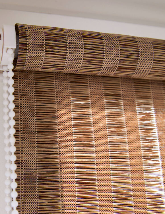 Rolgordijn met bamboe-effect (hout)