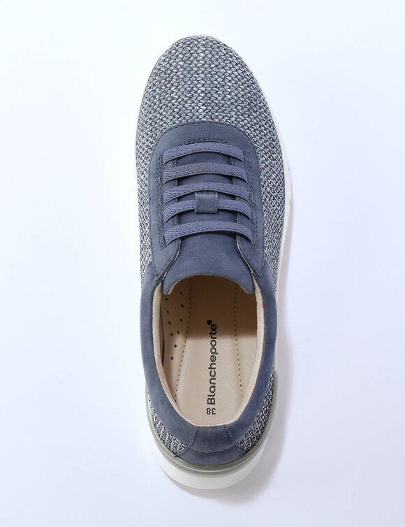 Baskets lacets &eacute;lastiqu&eacute;s (bleu)