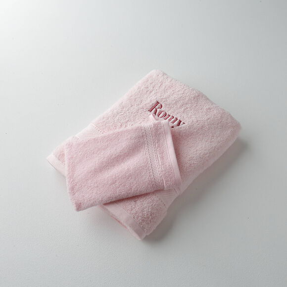 Collection serviettes de bain personnalis&eacute;es - confort moelleux 540 g/m&sup2; (rose poudr&eacute;)