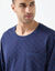Chemise de nuit maille coton imprimée (marine / rouge)