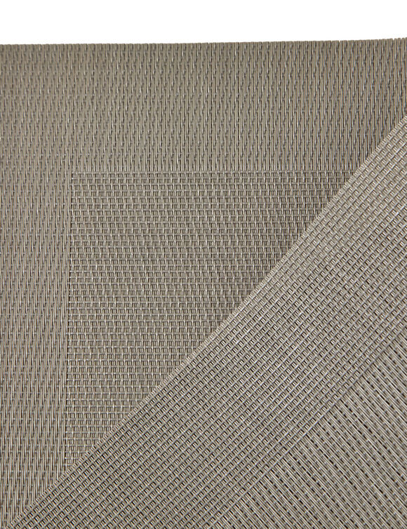 Lot de 4 sets de table - vinyle tressé (gris perle)