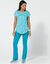 Trompetlegging in jerseytricot (donker turkoois)