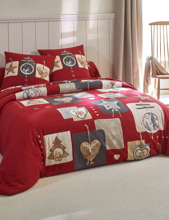 Bedlinnen Chalet, flanel (rood)