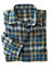 Extralang geruit hemd in flanel (blauw)