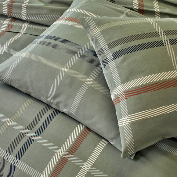 Linge de lit Karl imprim&eacute; &eacute;cossais - flanelle 150 g/cm&sup2; (vert)