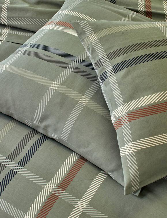 Linge de lit Karl imprim&eacute; &eacute;cossais - flanelle 150 g/cm&sup2; (vert)