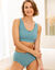 Maxi-slip van jacquard met maxi-vorm &ndash; set van 2 (blauw)