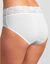 Romance katoenen slip met kant in midi-vorm - set van 4 (3 + 1 gratis) (wit)