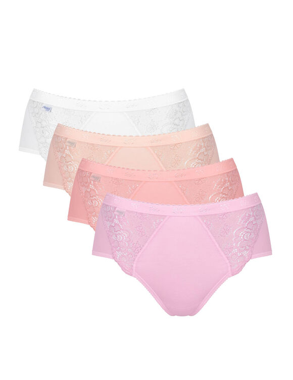 Culotte midi Chic, lot de 3 achet&eacute;es + 1 GRATUITE (1) (rose)