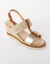 Sandales bi-mati&egrave;re compens&eacute;es corde (dor&eacute;)