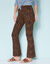 Bedrukte bootcutlegging, elastische taille (zwart / karamel)