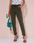 Pantalon chino uni, maille milano (kaki)